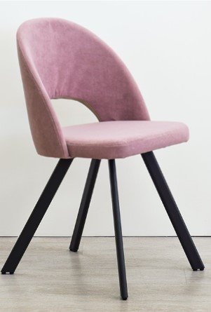 Розовый кухонный стул со спинкой