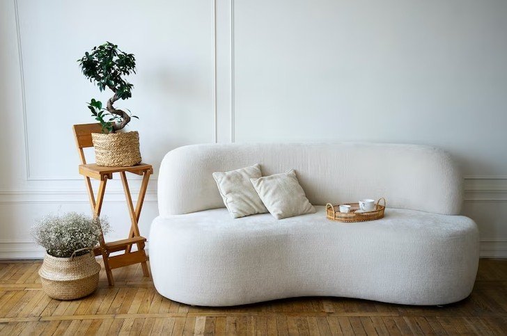 Необычная форма дивана в стиле лофт
